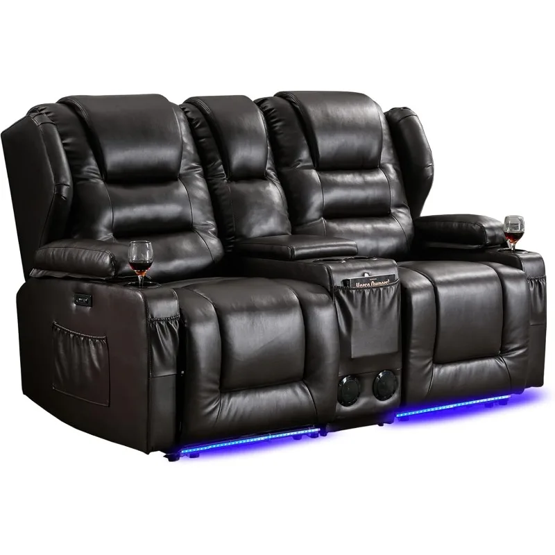 Power Recliner Loveseat - 67" Electric RV Reclining Loveseat Double Recliner 2-Seater RV Sofa Couch with Console/USB/LED Strip
Power Recliner Loveseat - 67" Electric RV Reclining Loveseat Double Recliner 2-Seater RV Sofa Couch with Console/USB/LED Strip