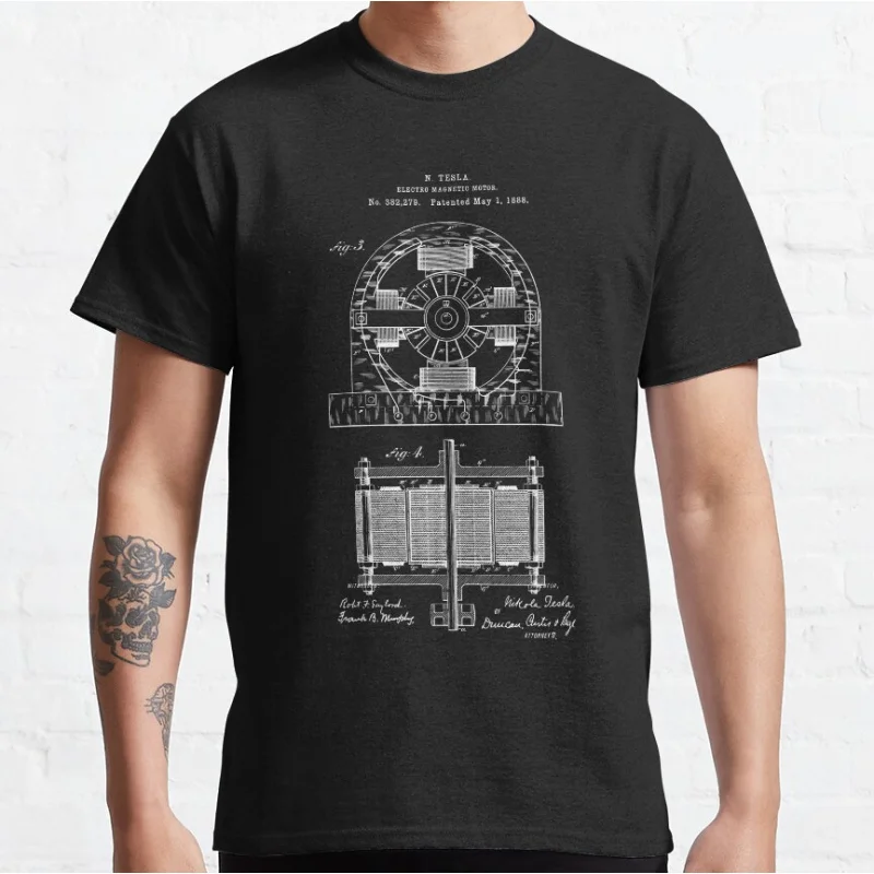 Electro Magnetic Motor Patent Blueprint 1888 Graphic T Shirts for men large size mens clothing Adult S-6XL tops
Electro Magnetic Motor Patent Blueprint 1888 Graphic T Shirts for men large size mens clothing Adult S-6XL tops