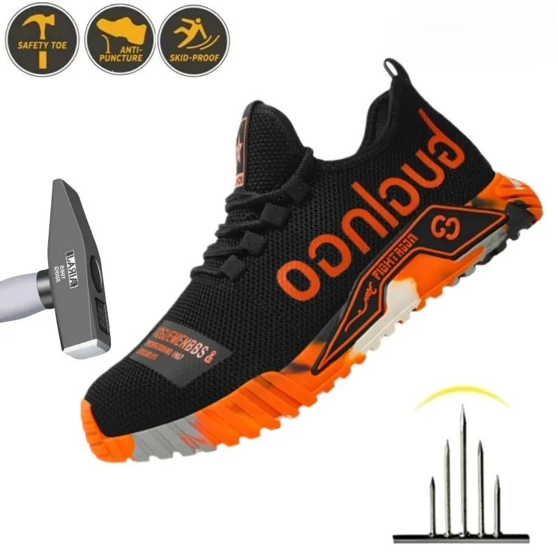 Lightweight Steel Toe Safety Shoes Men Anti-puncture Work Breathable Industrial Sneakers Indestructible Outdoor Hiking Boots
Lightweight Steel Toe Safety Shoes Men Anti-puncture Work Breathable Industrial Sneakers Indestructible Outdoor Hiking Boots