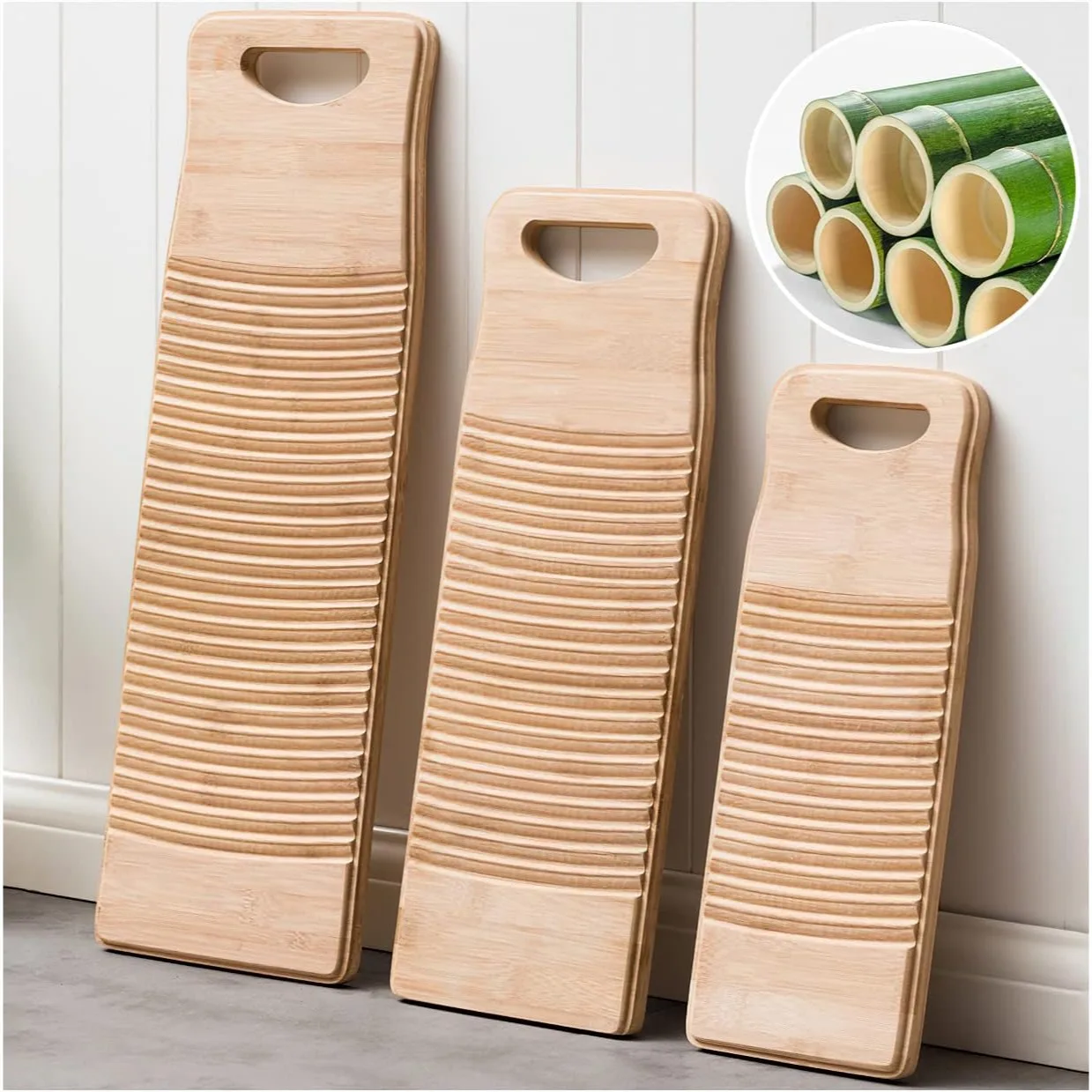Bamboo Laundry Washboard for Hand Washing with Hanging Hole
Bamboo Laundry Washboard for Hand Washing with Hanging Hole