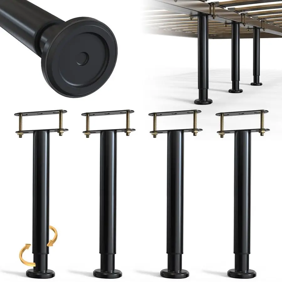 Опорная ножка каркаса кровати, регулируемая от 13,8 до 23,6, увеличение места для хранения под кроватью, сверхпрочные стальные стойки кроватей с более широкой резиной
Опорная ножка каркаса кровати, регулируемая от 13,8 до 23,6, увеличение места для хранения под кроватью, сверхпрочные стальные стойки кроватей с более широкой резиной