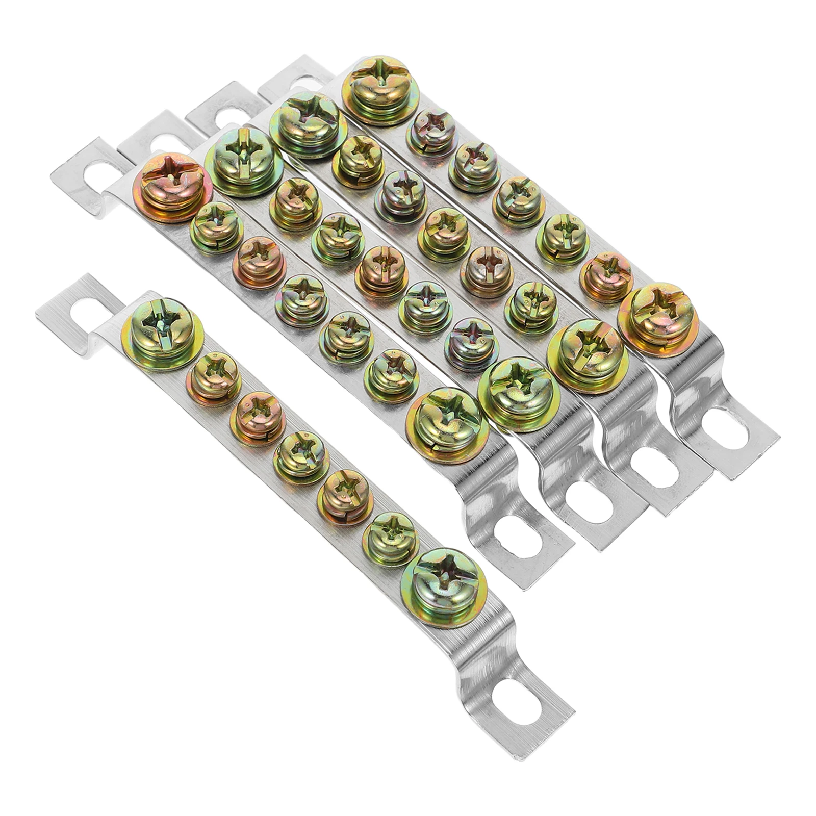 5pcs Copper Grounding Terminal Strip 7 Holes Brass High Conductivity Heat Resistant Heavy Current Capacity For Electrical Wiring
5pcs Copper Grounding Terminal Strip 7 Holes Brass High Conductivity Heat Resistant Heavy Current Capacity For Electrical Wiring