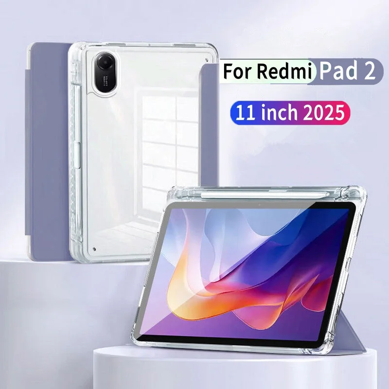 For Xiaomi Redmi Pad 2 Case 11inch Magnetic Trifold Stand PU Leaher With Pencil Holder Cover Acrylic Back Funda Redmi Pad2 Coque
For Xiaomi Redmi Pad 2 Case 11inch Magnetic Trifold Stand PU Leaher With Pencil Holder Cover Acrylic Back Funda Redmi Pad2 Coque