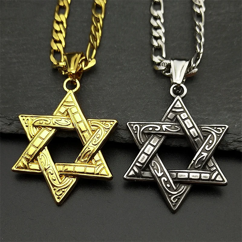 Jewish Hexagram Judaica Symbol Pendant Necklace Gold Silver Color Stainless Steel Star of David Amulet Necklaces Jewelry colar
Jewish Hexagram Judaica Symbol Pendant Necklace Gold Silver Color Stainless Steel Star of David Amulet Necklaces Jewelry colar