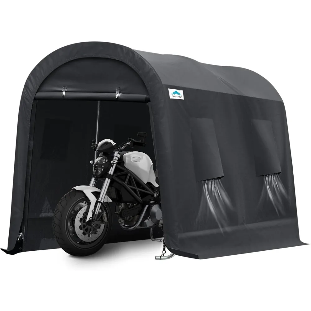 7x12 ft Shelter Storage Shed Steel Metal Round Peak Roof Portable Garage Carport for Motorcycle, Boat, or Garden Tools with 2 R
7x12 ft Shelter Storage Shed Steel Metal Round Peak Roof Portable Garage Carport for Motorcycle, Boat, or Garden Tools with 2 R