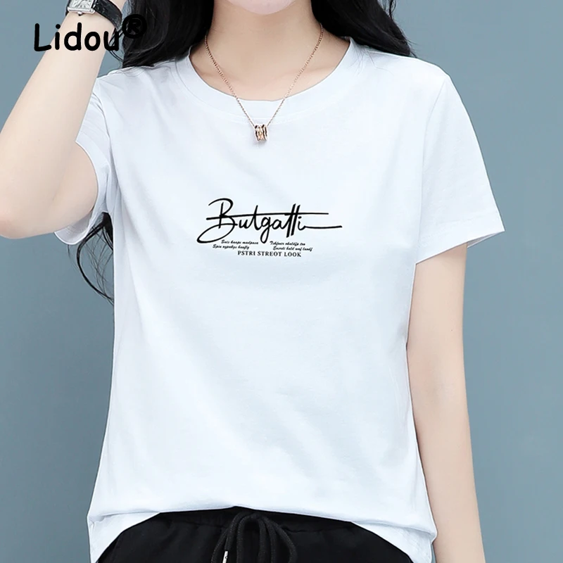 2024 Summer Women Fashion Letter Print Short Sleeve Tees Comfortable Loose Cotton T-shirt Casual O Neck Basic Tops Ropa De Mujer
2024 Summer Women Fashion Letter Print Short Sleeve Tees Comfortable Loose Cotton T-shirt Casual O Neck Basic Tops Ropa De Mujer