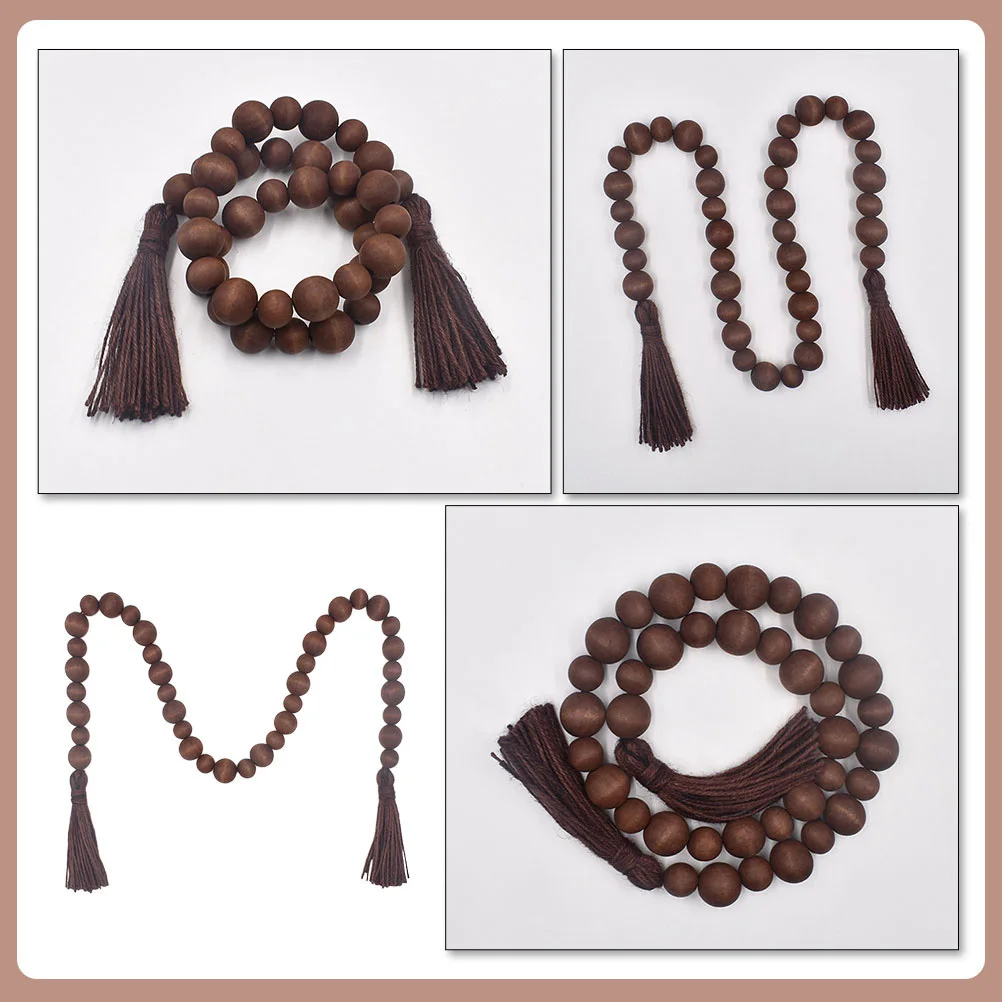 2Pcs Wooden Tassel Beaded Garland Retro Hanging Decor Rustic Wood Beads String Decorative Home Ornament Decorative Beaded String
2Pcs Wooden Tassel Beaded Garland Retro Hanging Decor Rustic Wood Beads String Decorative Home Ornament Decorative Beaded String