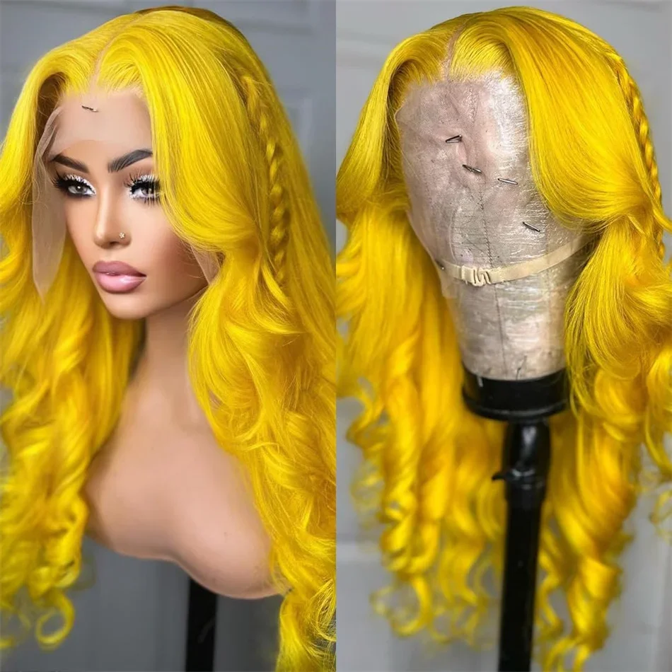 Yellow Colored Body Wave 13X4 Lace Front Wigs Brazilian Human Hair Transparent 180% Density 100% Human Hair Wigs For Women
Yellow Colored Body Wave 13X4 Lace Front Wigs Brazilian Human Hair Transparent 180% Density 100% Human Hair Wigs For Women