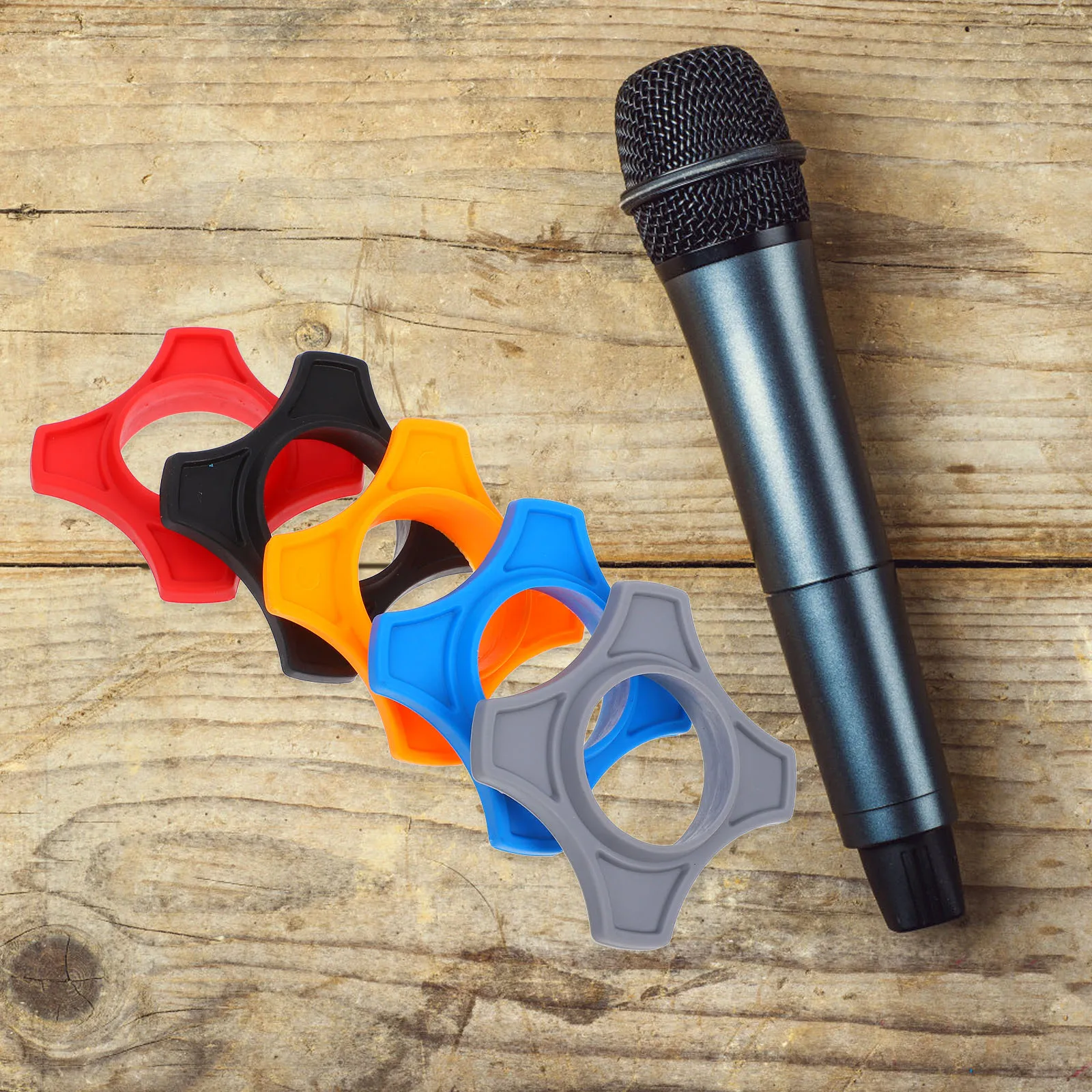 5pcs Silicone Anti-slip Rings for Microphone Protection 6-angle Design Handheld Mic Cover KTV Dance Ball Conference News Stage
5pcs Silicone Anti-slip Rings for Microphone Protection 6-angle Design Handheld Mic Cover KTV Dance Ball Conference News Stage