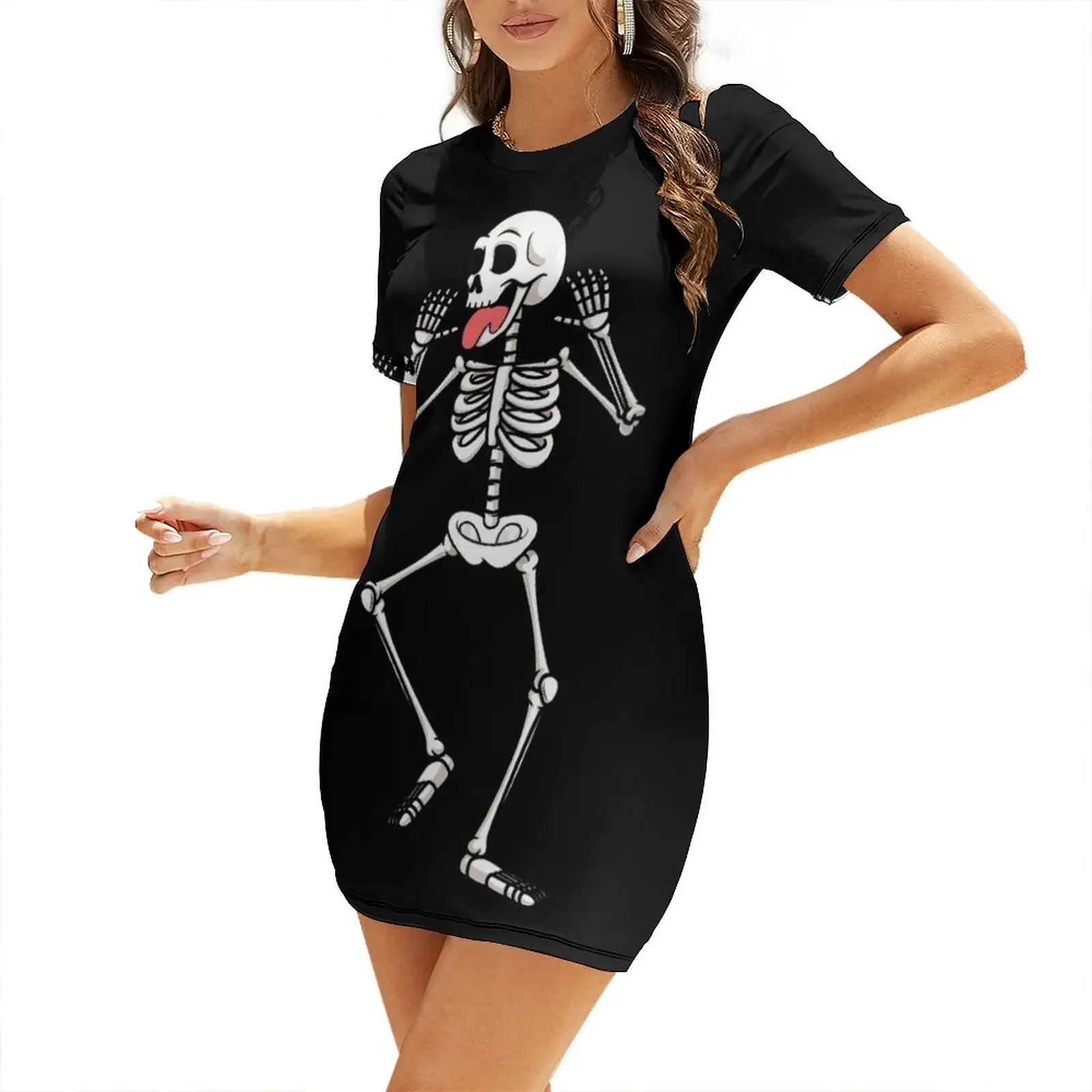 Skeleton sticking his tongue out Short-Sleeved Dress dresses for womens Elegant gown long dress women Dress
Skeleton sticking his tongue out Short-Sleeved Dress dresses for womens Elegant gown long dress women Dress