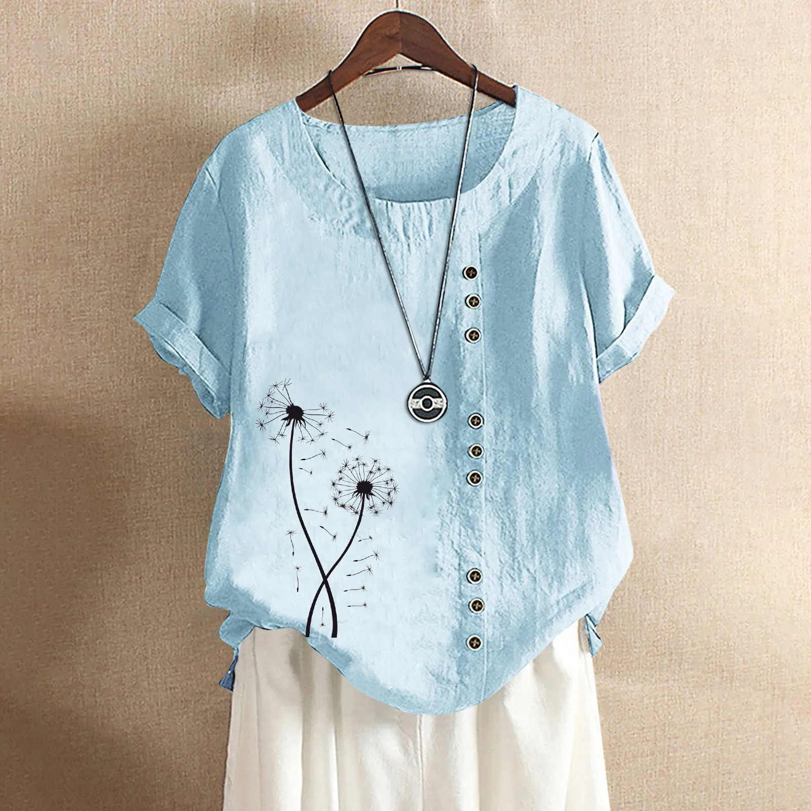 Summer Tops Women 2022 Vintage Cotton Linen T Shirt Tops Casual Loose Flowers Print Tees Short Sleeve Button Oversized Blouses
Summer Tops Women 2022 Vintage Cotton Linen T Shirt Tops Casual Loose Flowers Print Tees Short Sleeve Button Oversized Blouses