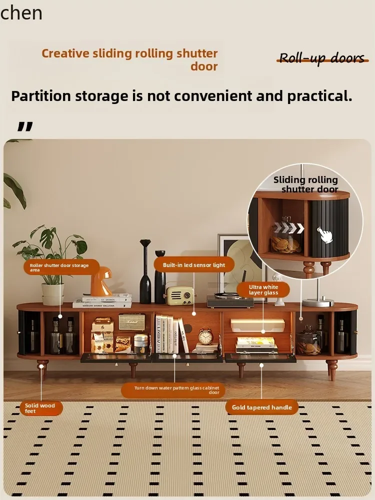 TV cabinet narrow small apartment living room solid wood coffee table side cabinet
TV cabinet narrow small apartment living room solid wood coffee table side cabinet