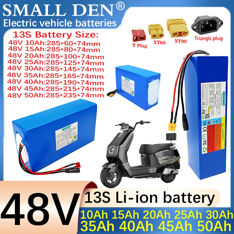 48V 10Ah 15Ah 20Ah 25Ah 30Ah 35Ah 40Ah 45Ah 50Ah 21700 Lithium battery pack 2500W Built in BMS For wheelers motorcycle scooter
48V 10Ah 15Ah 20Ah 25Ah 30Ah 35Ah 40Ah 45Ah 50Ah 21700 Lithium battery pack 2500W Built in BMS For wheelers motorcycle scooter