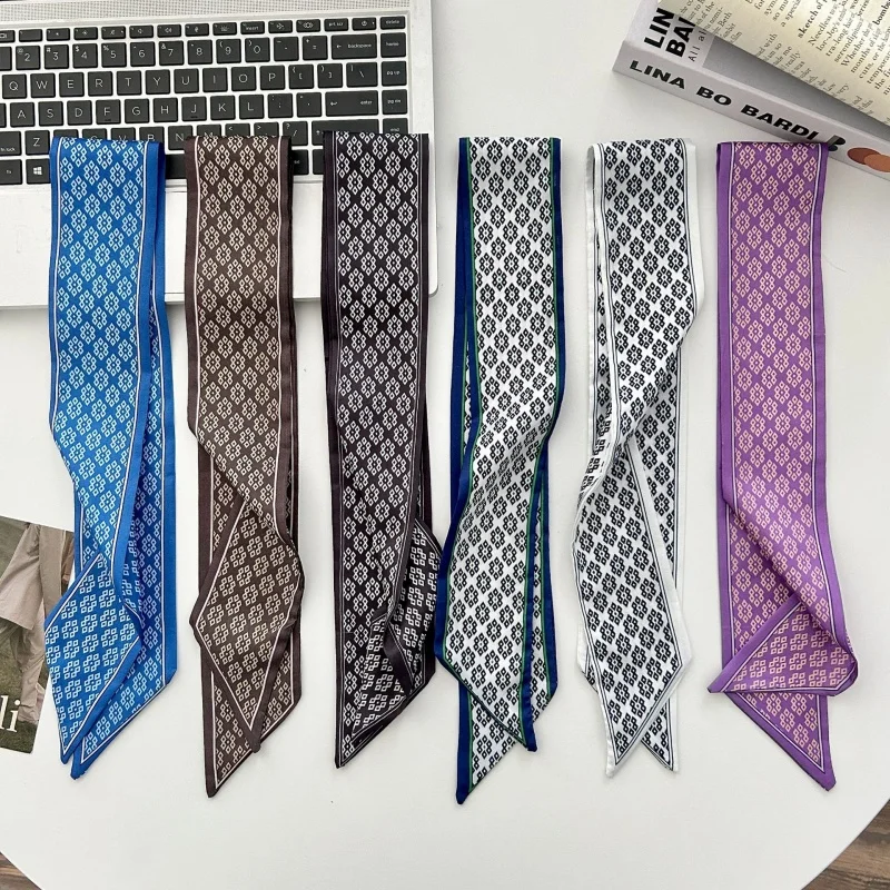 Vintage Geometric Diamond Skinny Scarf for Women Satin Neckerchief Multi-use Hair Scarf Bag Wrap Soft Neck Scarf for Travel
Vintage Geometric Diamond Skinny Scarf for Women Satin Neckerchief Multi-use Hair Scarf Bag Wrap Soft Neck Scarf for Travel