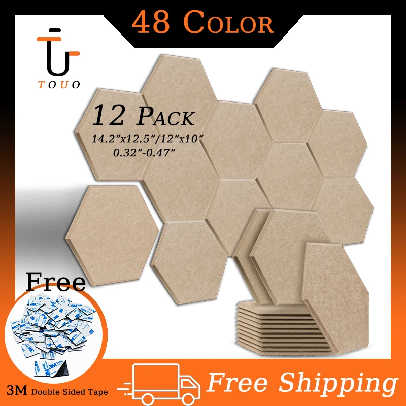 TOUO Acoustic Panels 12 Pcs Sound-Absorbing Panel Home Studio Sound Proof Wall Panel Cinema Soundproofing Panels
TOUO Acoustic Panels 12 Pcs Sound-Absorbing Panel Home Studio Sound Proof Wall Panel Cinema Soundproofing Panels