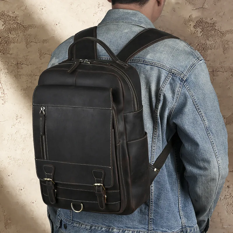 LD-Head layer cowhide business commuting computer backpack retro backpack crazy horse leather backpack
LD-Head layer cowhide business commuting computer backpack retro backpack crazy horse leather backpack