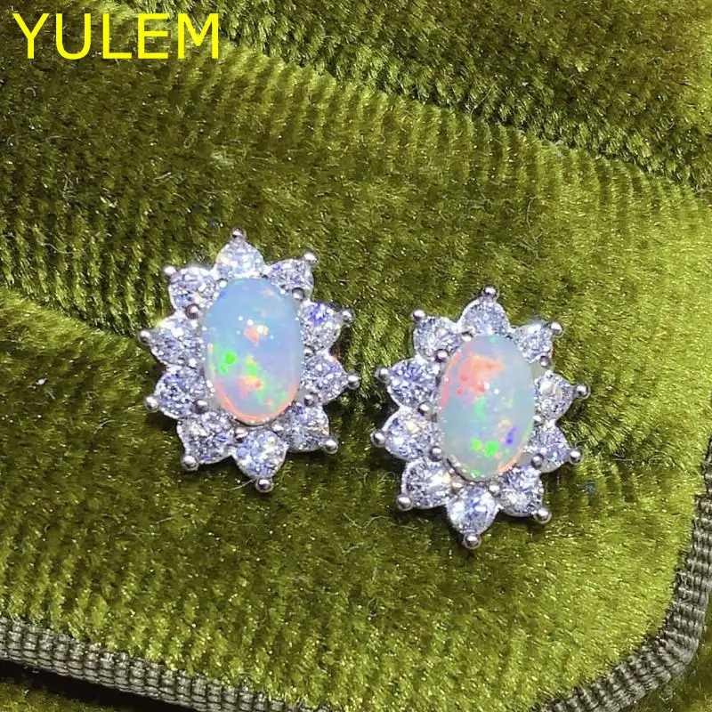 Princess Diana 925 Sterling Silver Natural Opal Classic Stud Earrings for Women Elegant Wedding Jewelry Gift 
Princess Diana 925 Sterling Silver Natural Opal Classic Stud Earrings for Women Elegant Wedding Jewelry Gift