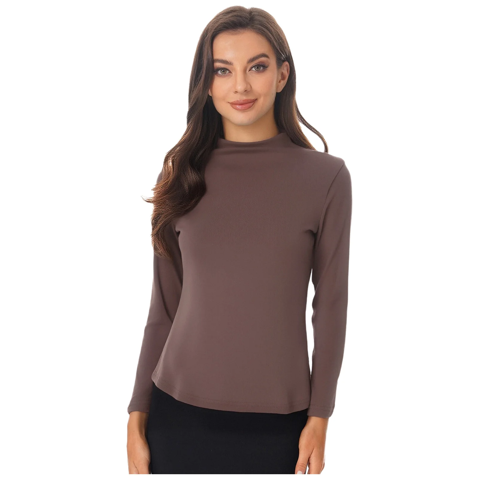 Womens Versatile Basic Thermal Shirt Turtleneck Long Sleeve Pullover Stretchy Slim Blouse Tops for Office Work Daily Casual
Womens Versatile Basic Thermal Shirt Turtleneck Long Sleeve Pullover Stretchy Slim Blouse Tops for Office Work Daily Casual