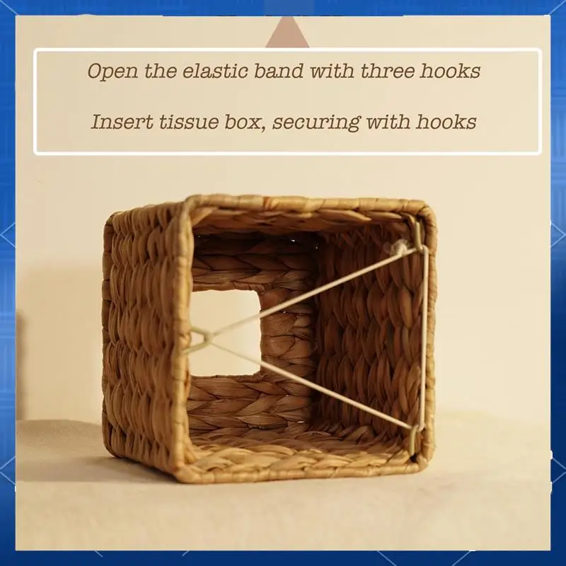 Water Hyacinth Handwoven Tissue Box Cover, Handmade Wicker Napkin Box Holder, Rustic Decorative On Table And Bathroom
Water Hyacinth Handwoven Tissue Box Cover, Handmade Wicker Napkin Box Holder, Rustic Decorative On Table And Bathroom