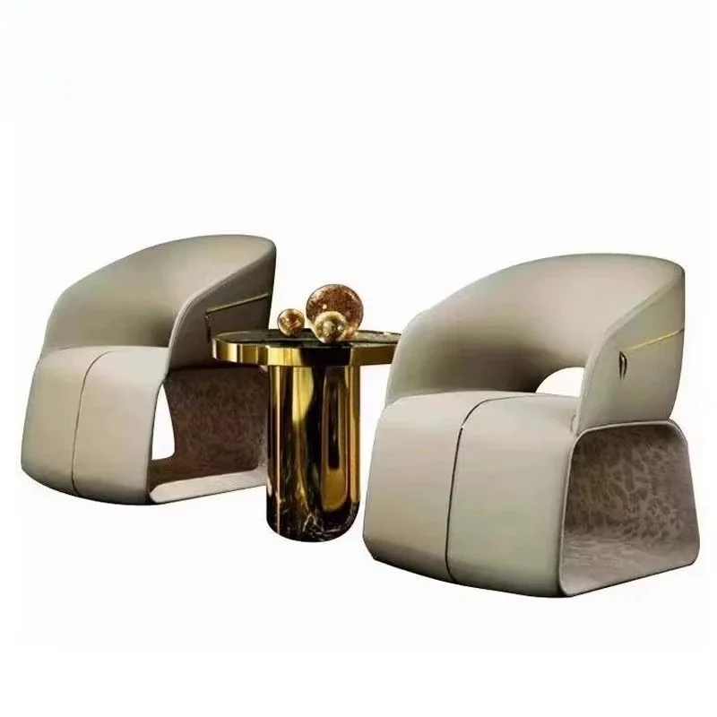 Simple casual sofa chair designer living room modern simple light luxury trendy leather single chair
Simple casual sofa chair designer living room modern simple light luxury trendy leather single chair