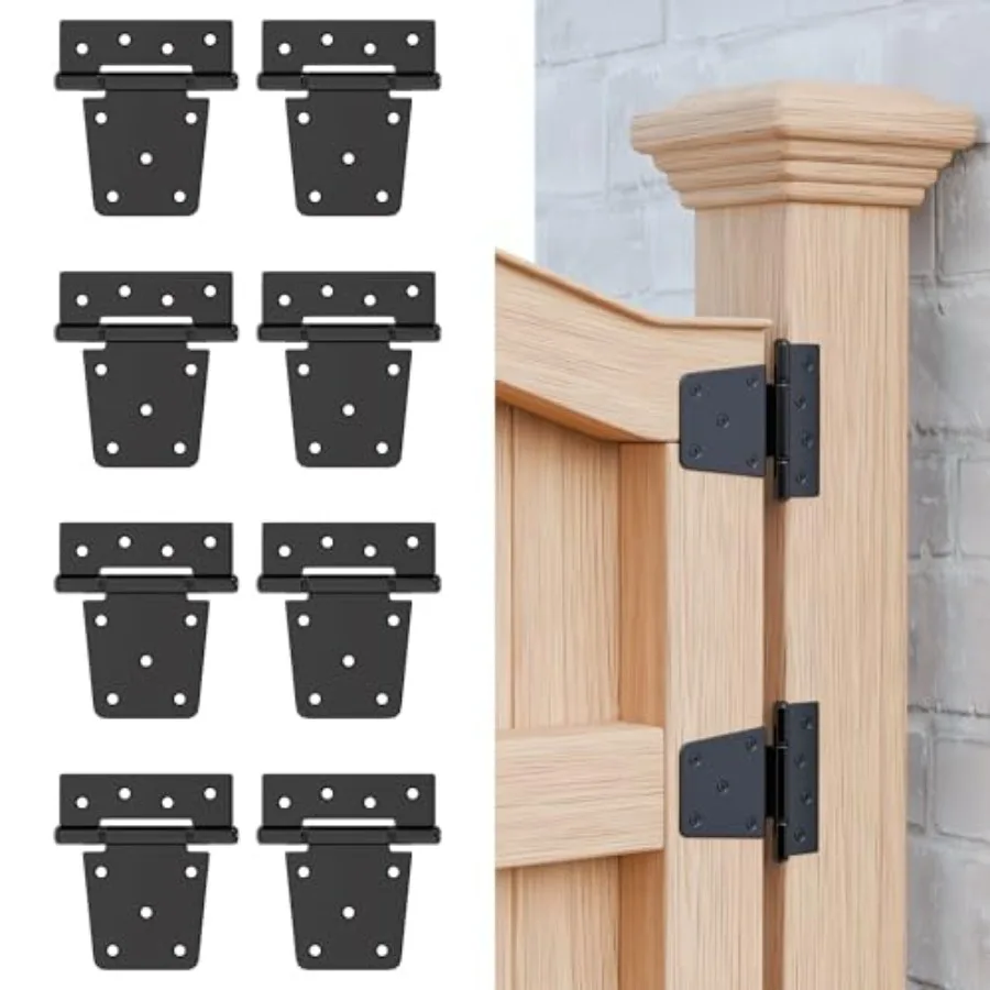 3.5 Inch Heavy Duty Gate Hinges, Extra Thick Gate Hinges for Wood Fence Barn Door Shed Gate Swing Door, Black Finish Door Strap
3.5 Inch Heavy Duty Gate Hinges, Extra Thick Gate Hinges for Wood Fence Barn Door Shed Gate Swing Door, Black Finish Door Strap