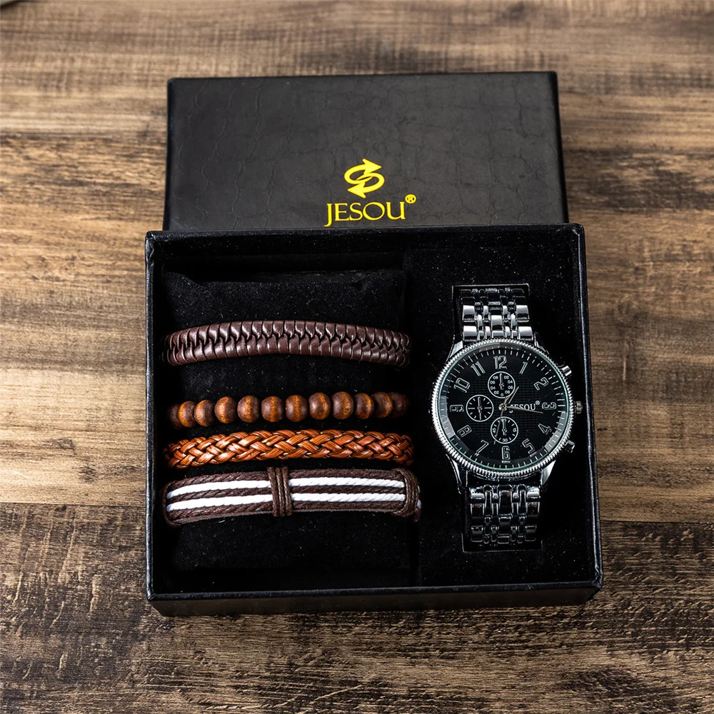 Hot Watch Men Bracelet Set Gift Box Well Packed Fashion Steel Band Quartz Wristwatches Casual Male Clock Bracelets Gifts For Men
Hot Watch Men Bracelet Set Gift Box Well Packed Fashion Steel Band Quartz Wristwatches Casual Male Clock Bracelets Gifts For Men