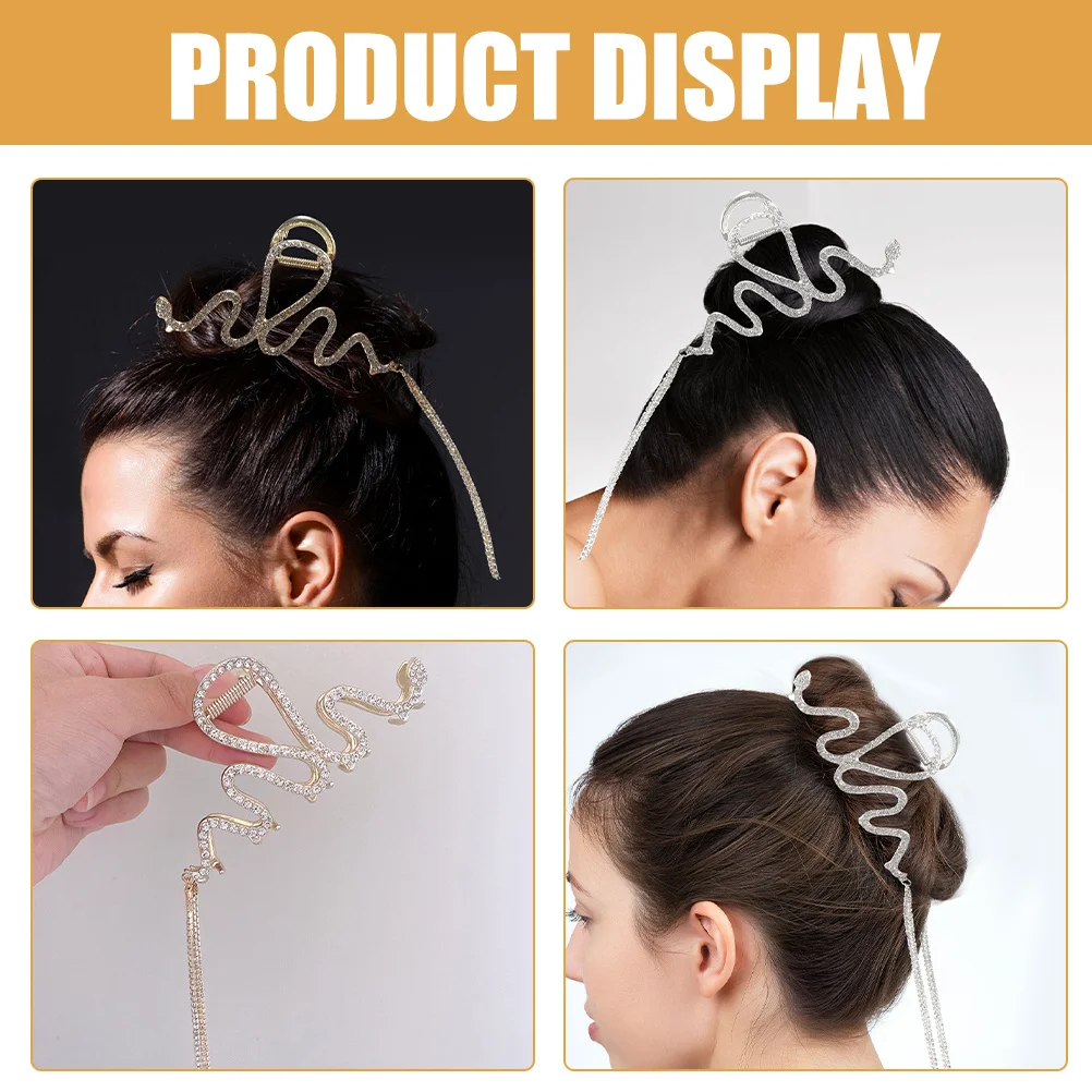 2 Pcs Claw Clip Hair Accessories Claws Clips Metal Tassel Snake Large Trendy Barrette for Thick
2 Pcs Claw Clip Hair Accessories Claws Clips Metal Tassel Snake Large Trendy Barrette for Thick