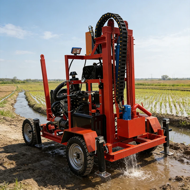 Small Wheeled Water Well Drilling Rig Machine 150m Water Well Drilling Machine Water Well Drilling Machine Accessories
Small Wheeled Water Well Drilling Rig Machine 150m Water Well Drilling Machine Water Well Drilling Machine Accessories