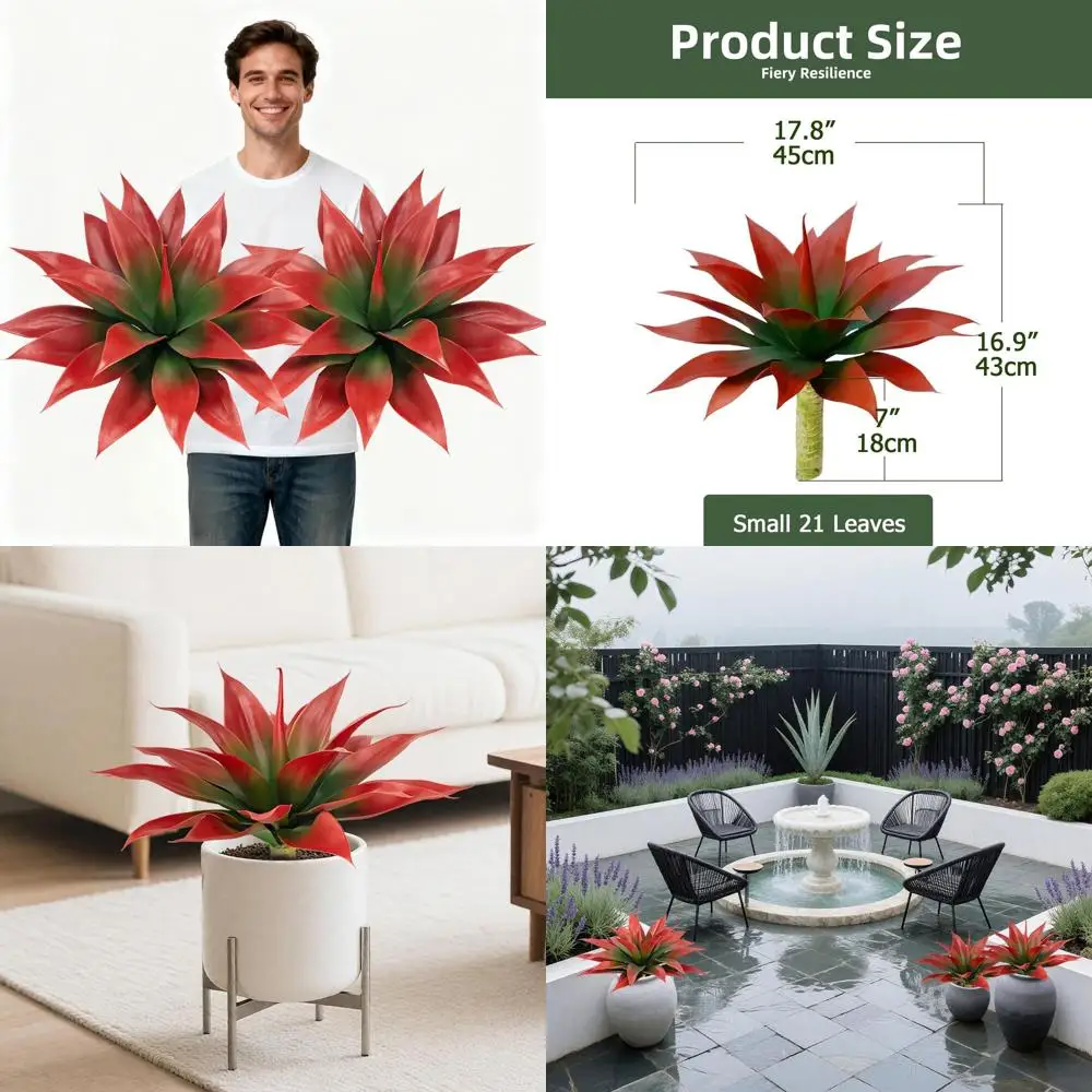 18-дюймовые красные искусственные агнутые растения для наружного и внутреннего декора — 2 шт.
18-дюймовые красные искусственные агнутые растения для наружного и внутреннего декора — 2 шт.