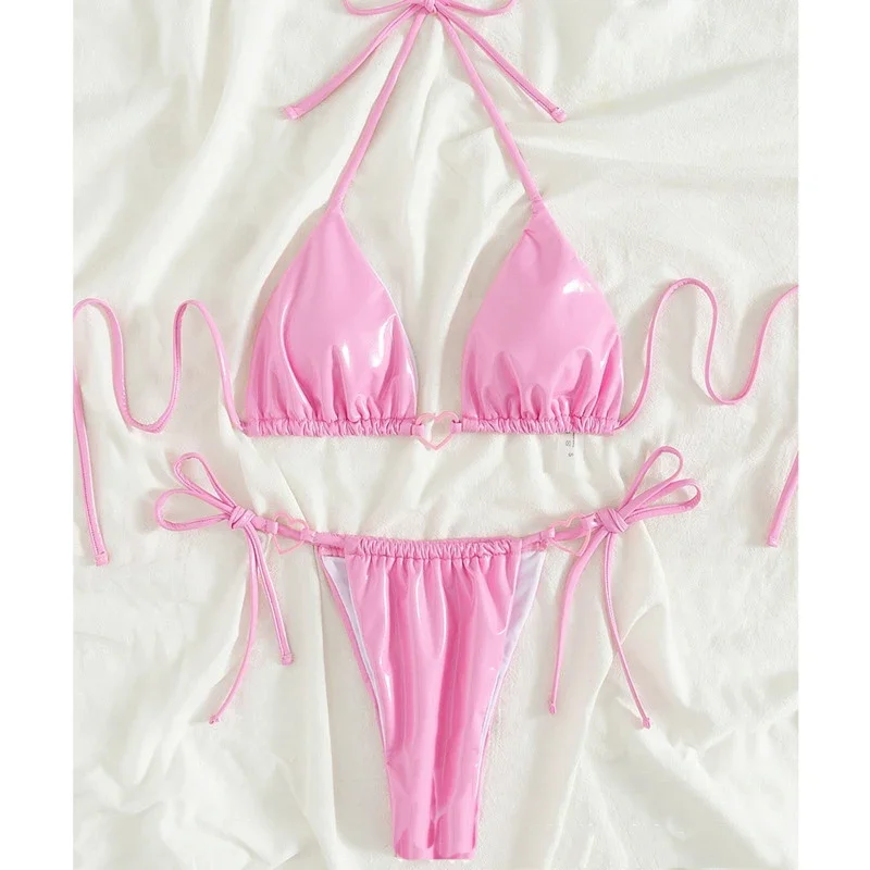 Сексуальные бикини из искусственной кожи 2025, женские купальники, женский купальник для купания, купальные костюмы, бразильский комплект бикини, пляжная одежда, купальщица в бассейне
Сексуальные бикини из искусственной кожи 2025, женские купальники, женский купальник для купания, купальные костюмы, бразильский комплект бикини, пляжная одежда, купальщица в бассейне