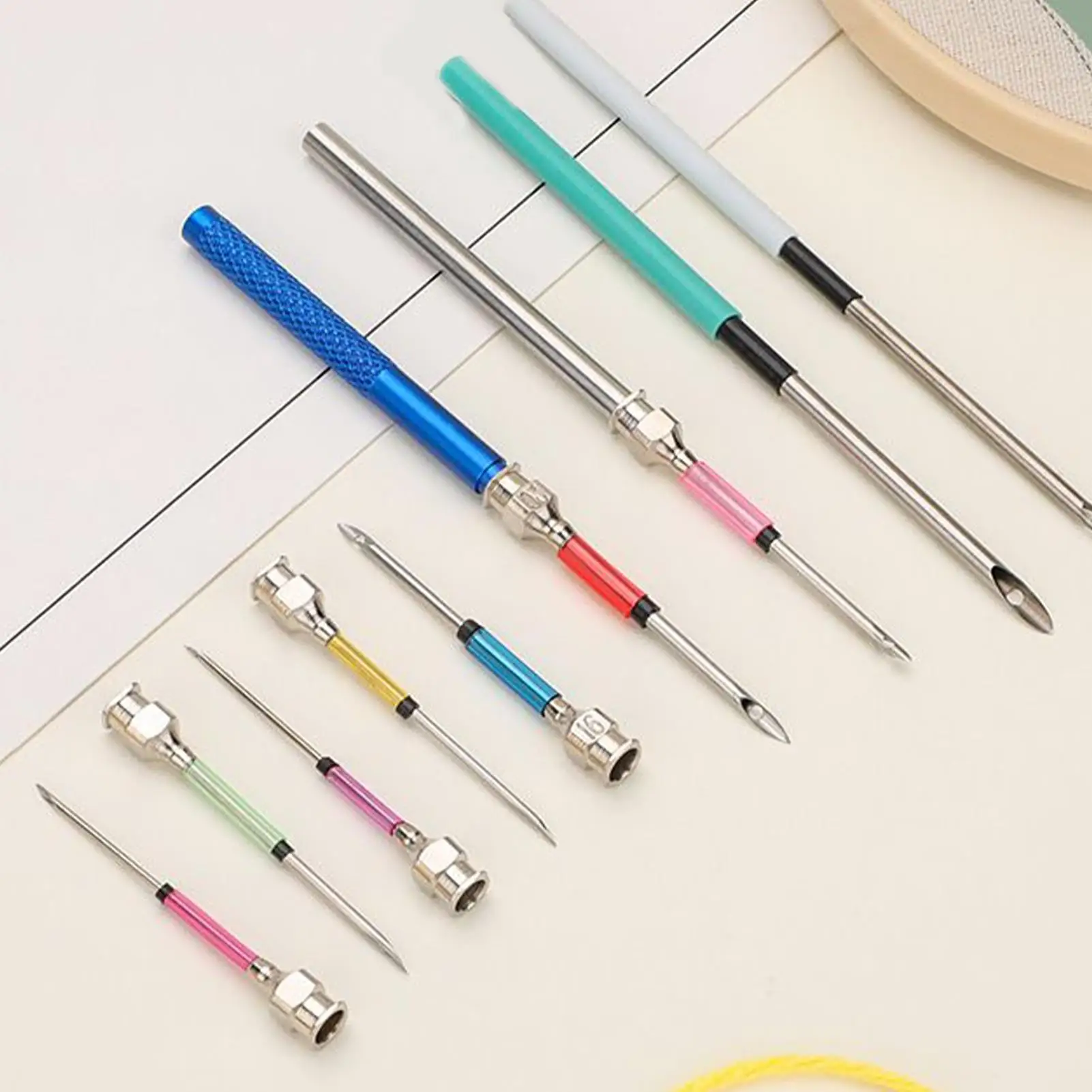 Набор для вышивания перфораторов, игла для вышивания, удобная для захвата, ручной работы, инструмент для перфорации игл для шапок
Набор для вышивания перфораторов, игла для вышивания, удобная для захвата, ручной работы, инструмент для перфорации игл для шапок