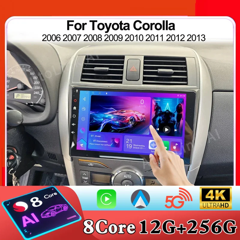 Android 15 For Toyota Corolla E140/150 2006 2008 2009 2010 2011 2012 2013 8 Core 2Din Car Radio Multimedia Video Player WIFI 5G
Android 15 For Toyota Corolla E140/150 2006 2008 2009 2010 2011 2012 2013 8 Core 2Din Car Radio Multimedia Video Player WIFI 5G