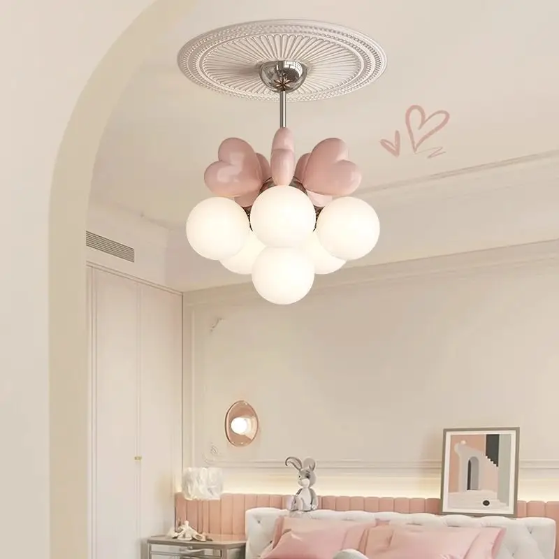 Cream style children's room eye protection pendant light, modern and warm bedroom creative lighting fixtures
Cream style children's room eye protection pendant light, modern and warm bedroom creative lighting fixtures
