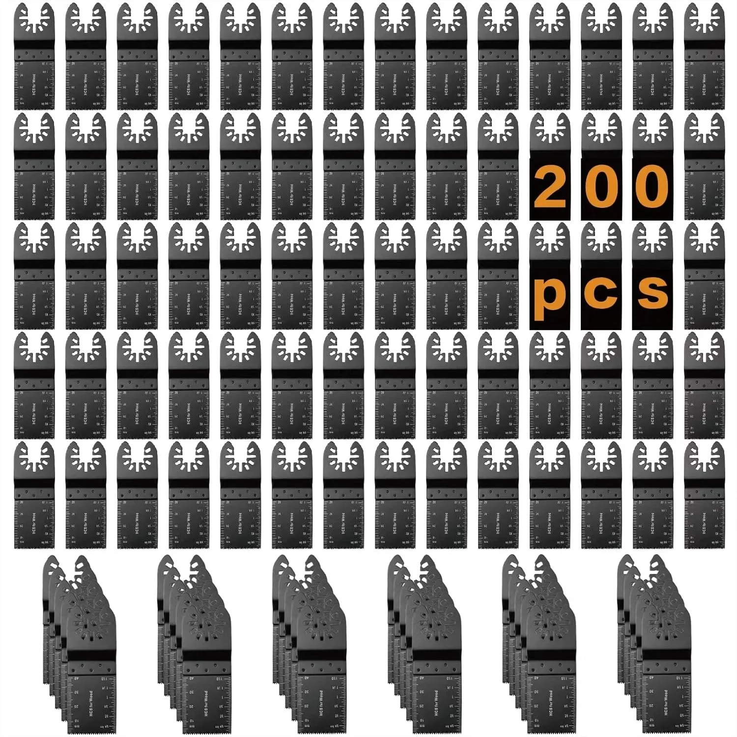 Oscillating Saw Blades Multitool Blades 200 PCS for Wood Plastic Cutting, Universal Fit Dewalt Milwaukee Ryobi Bosch
Oscillating Saw Blades Multitool Blades 200 PCS for Wood Plastic Cutting, Universal Fit Dewalt Milwaukee Ryobi Bosch