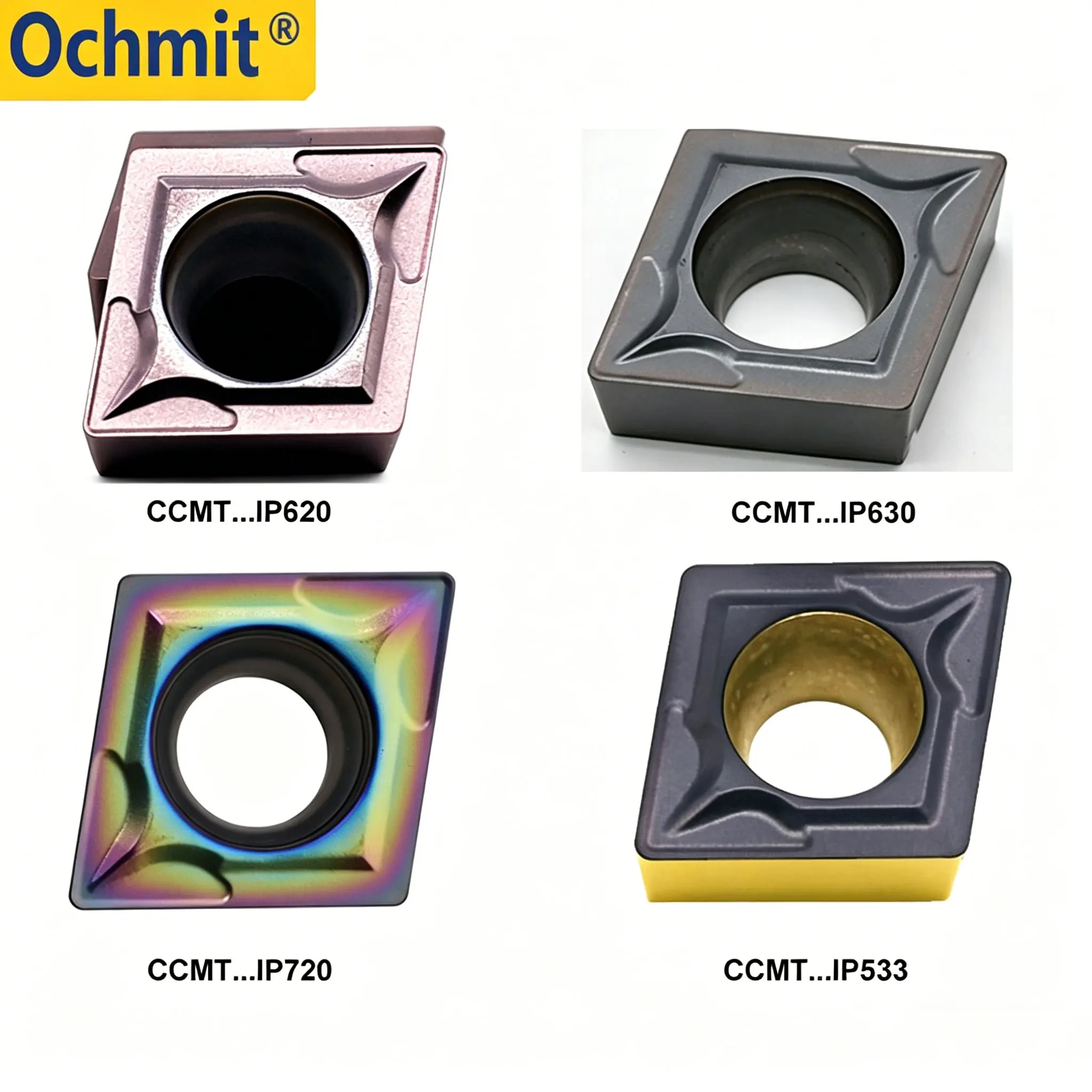 Ochmit CCMT060204 CCMT09T304 Carbide Inserts IP620 VP15TF Grade for Stainless Steel SCLCR Boring Bar CNC Lathe Turning Tools
Ochmit CCMT060204 CCMT09T304 Carbide Inserts IP620 VP15TF Grade for Stainless Steel SCLCR Boring Bar CNC Lathe Turning Tools