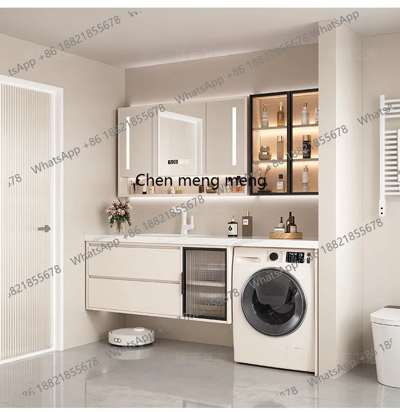 Simple balcony washing machine all-in-one cabinet combination seamless basin bathroom wash basin cabinet bathroom wash basin
Simple balcony washing machine all-in-one cabinet combination seamless basin bathroom wash basin cabinet bathroom wash basin