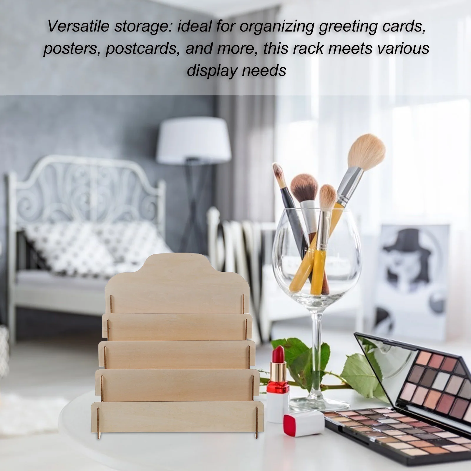 Wooden Display Cards Shelf Tiered Posters Greeting Card Holder Rack Organiser Tiered Structure Storage Solution
Wooden Display Cards Shelf Tiered Posters Greeting Card Holder Rack Organiser Tiered Structure Storage Solution