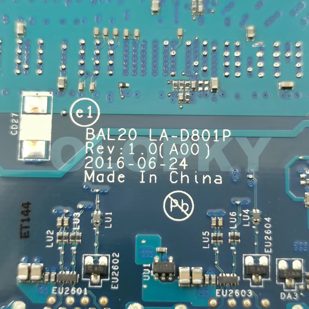 LA-D801P Mainboard With i5-7200U i7-7500U CPU Laptop Motherboard For DELL Inspiron 15 5567 5767 CN-0KFWK9 0Y8N7H
LA-D801P Mainboard With i5-7200U i7-7500U CPU Laptop Motherboard For DELL Inspiron 15 5567 5767 CN-0KFWK9 0Y8N7H