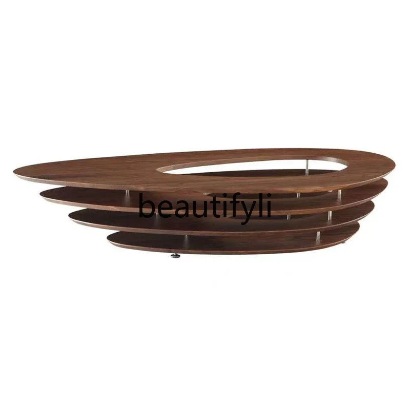 a26 Black walnut tea table multi-layer oval Italian minimalist designer household large apartment wabi sandy wind
a26 Black walnut tea table multi-layer oval Italian minimalist designer household large apartment wabi sandy wind