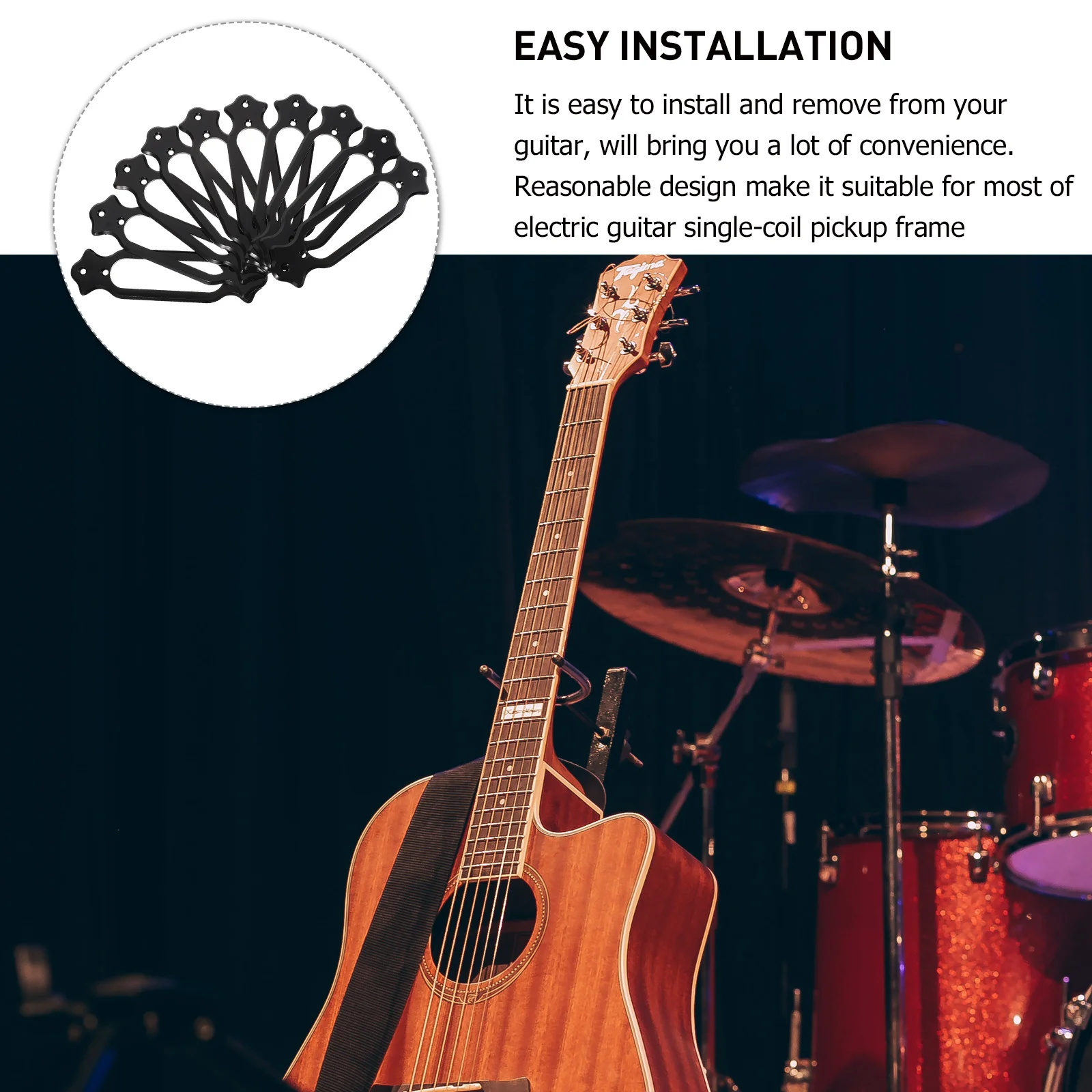 10 Pcs Electric Guitar Pickup Cover Sound Frames Framed Single-coil Accessories
10 Pcs Electric Guitar Pickup Cover Sound Frames Framed Single-coil Accessories