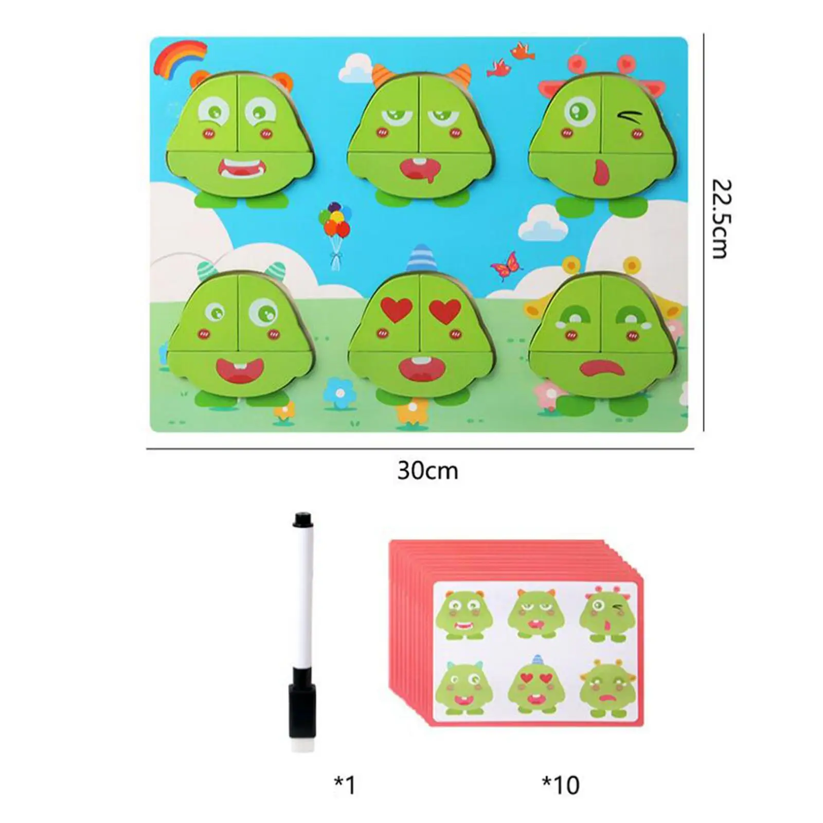 Montessori Toy 2 in 1 Wooden Toy Reusable Game Playing Interactive Toy Drawing Board Monster Puzzle Game for Club Household
Montessori Toy 2 in 1 Wooden Toy Reusable Game Playing Interactive Toy Drawing Board Monster Puzzle Game for Club Household