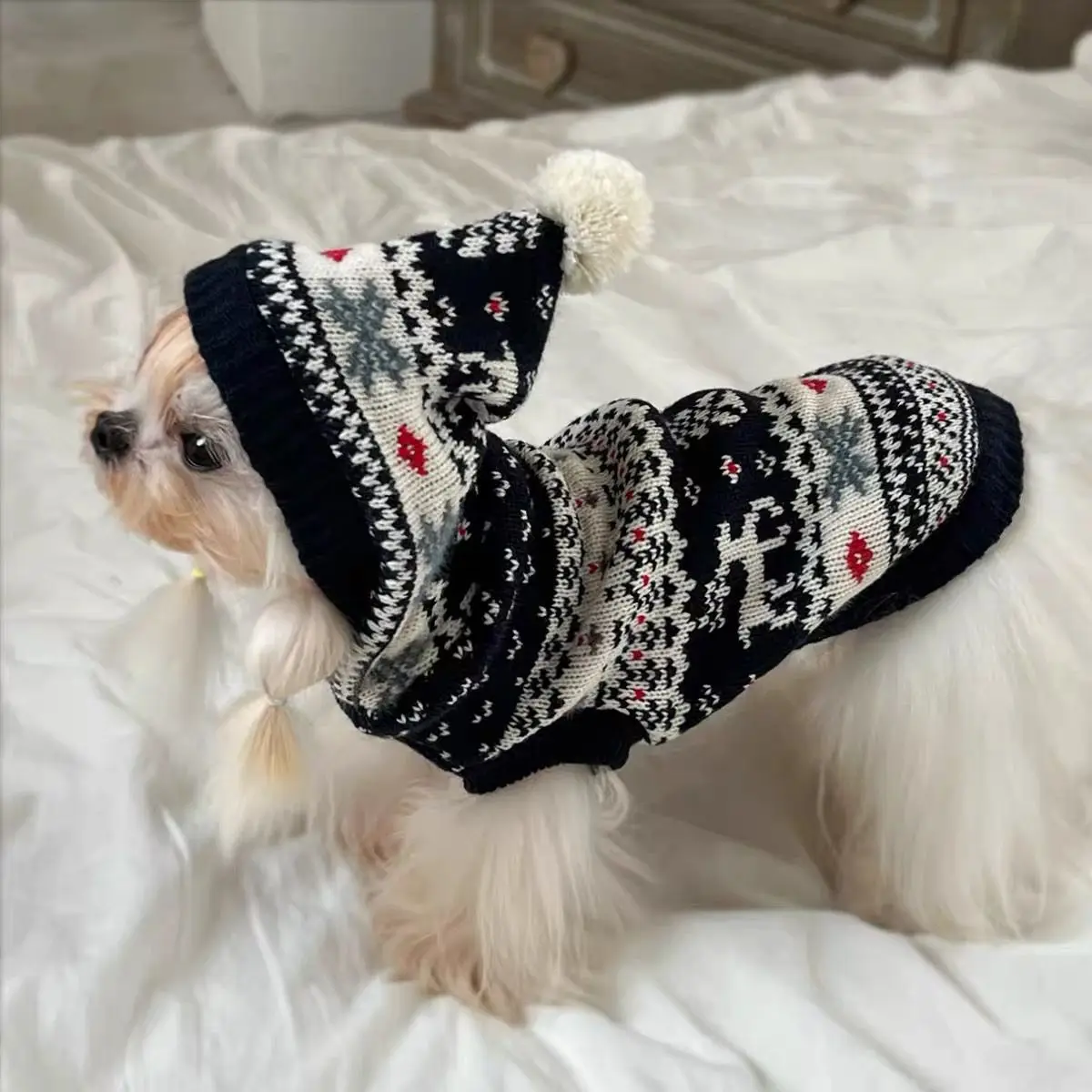 Christmas Style Pet Sweater for Dogs And Cats New Knitted Winter Wool Sweater for Schnauzer Teddy Bichon And Corgi Pet Sweater
Christmas Style Pet Sweater for Dogs And Cats New Knitted Winter Wool Sweater for Schnauzer Teddy Bichon And Corgi Pet Sweater