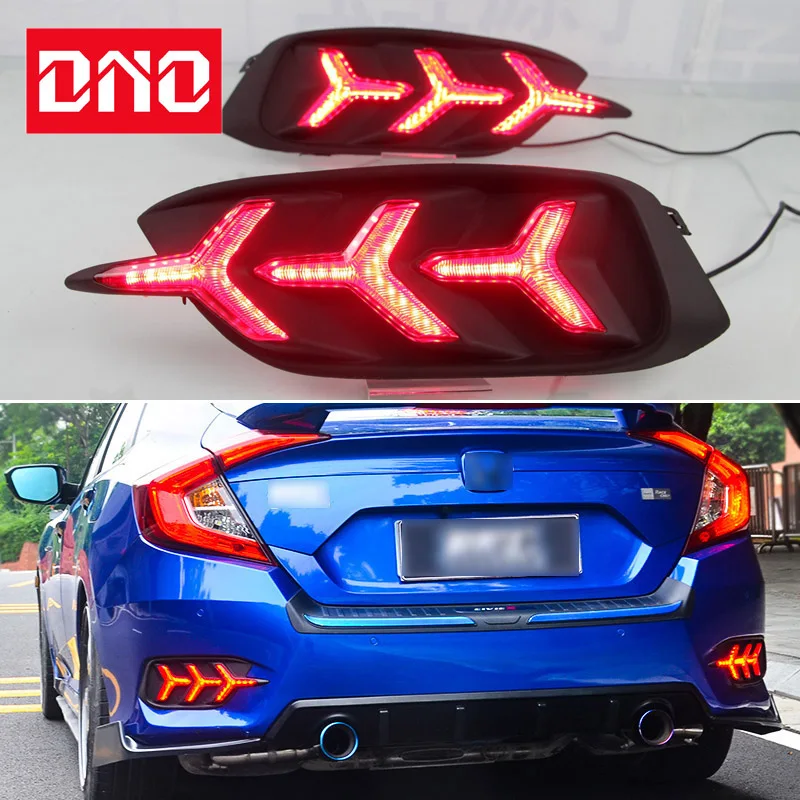 Car LED Rear Bumper Lamps For Honda Civic 2016 - 2020 Brake Light Turn Signal Backup Reflector Lamp Taillights Car Fog lamp
Car LED Rear Bumper Lamps For Honda Civic 2016 - 2020 Brake Light Turn Signal Backup Reflector Lamp Taillights Car Fog lamp