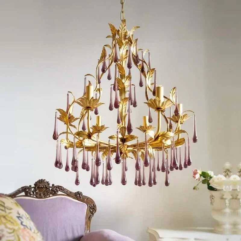 GHEUVNJ Luxurious Romantic European and French Colorful Droplet Pendant Light Retro Villa Bedroom Light Living Room Light
GHEUVNJ Luxurious Romantic European and French Colorful Droplet Pendant Light Retro Villa Bedroom Light Living Room Light