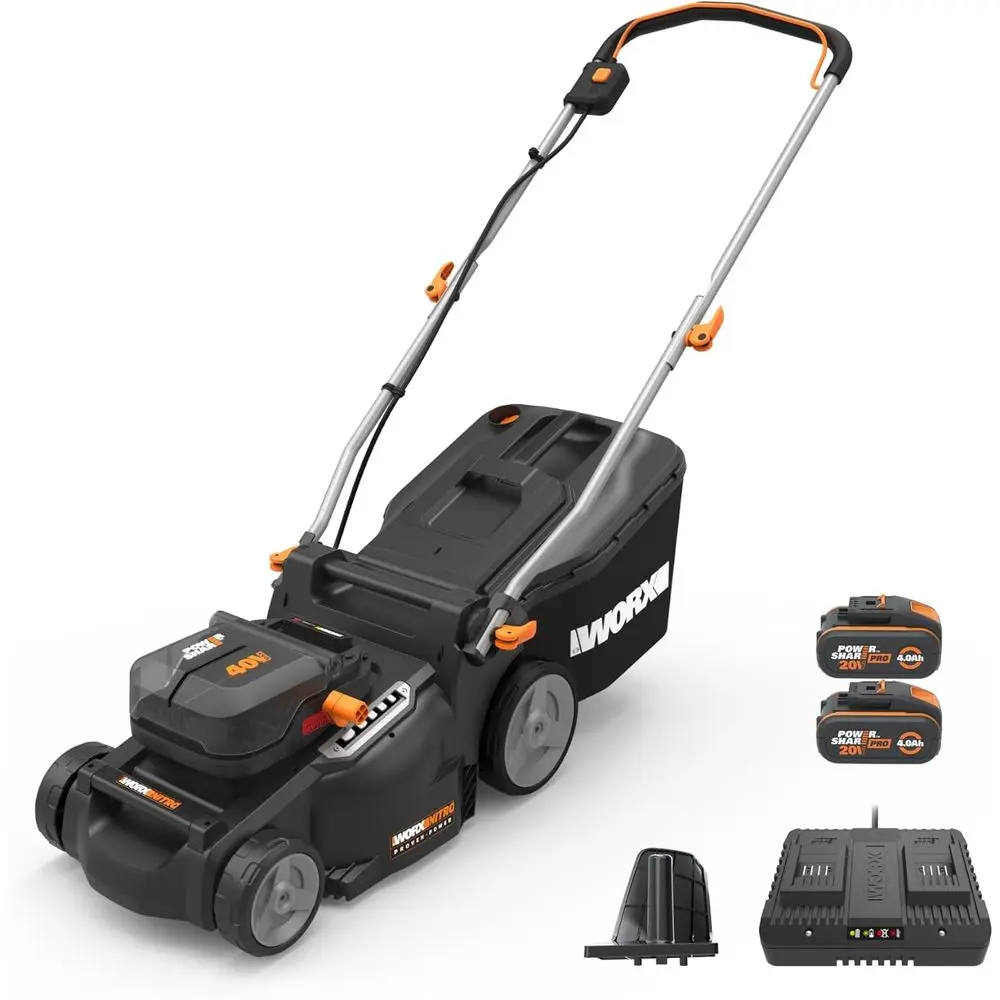16" CordlLawn Mower, 2 in 1 Electric Mower with with BrushlMotor, Lightweight Push Lawn Mower or 1/4 Acre, 2 Batteries & Include
16" CordlLawn Mower, 2 in 1 Electric Mower with with BrushlMotor, Lightweight Push Lawn Mower or 1/4 Acre, 2 Batteries & Include