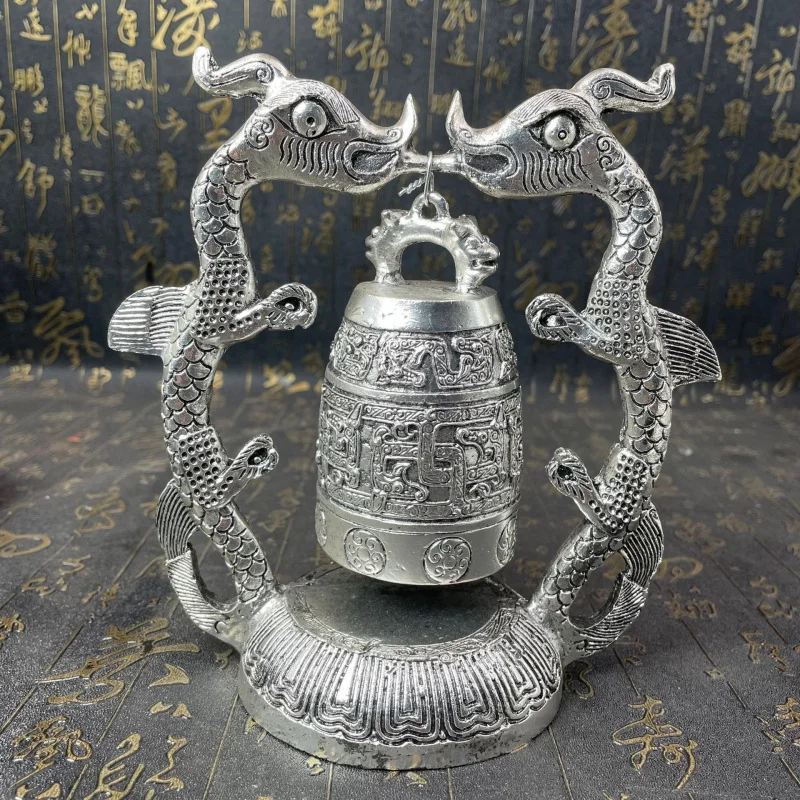 Crafts Ancient Gu Gu Zeng Yi Hou Silver Double Dragon Bell Study Alloy Crafts Ornament Miscellaneous
Crafts Ancient Gu Gu Zeng Yi Hou Silver Double Dragon Bell Study Alloy Crafts Ornament Miscellaneous