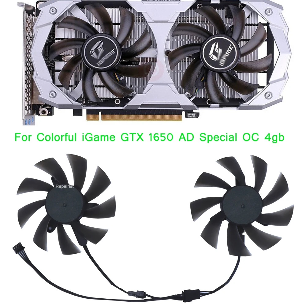 2Pcs/Set,T129215SU,Video Card Fan,VGA Cooler,For Colorful iGame GTX 1650 SUPER AD Special OC
2Pcs/Set,T129215SU,Video Card Fan,VGA Cooler,For Colorful iGame GTX 1650 SUPER AD Special OC