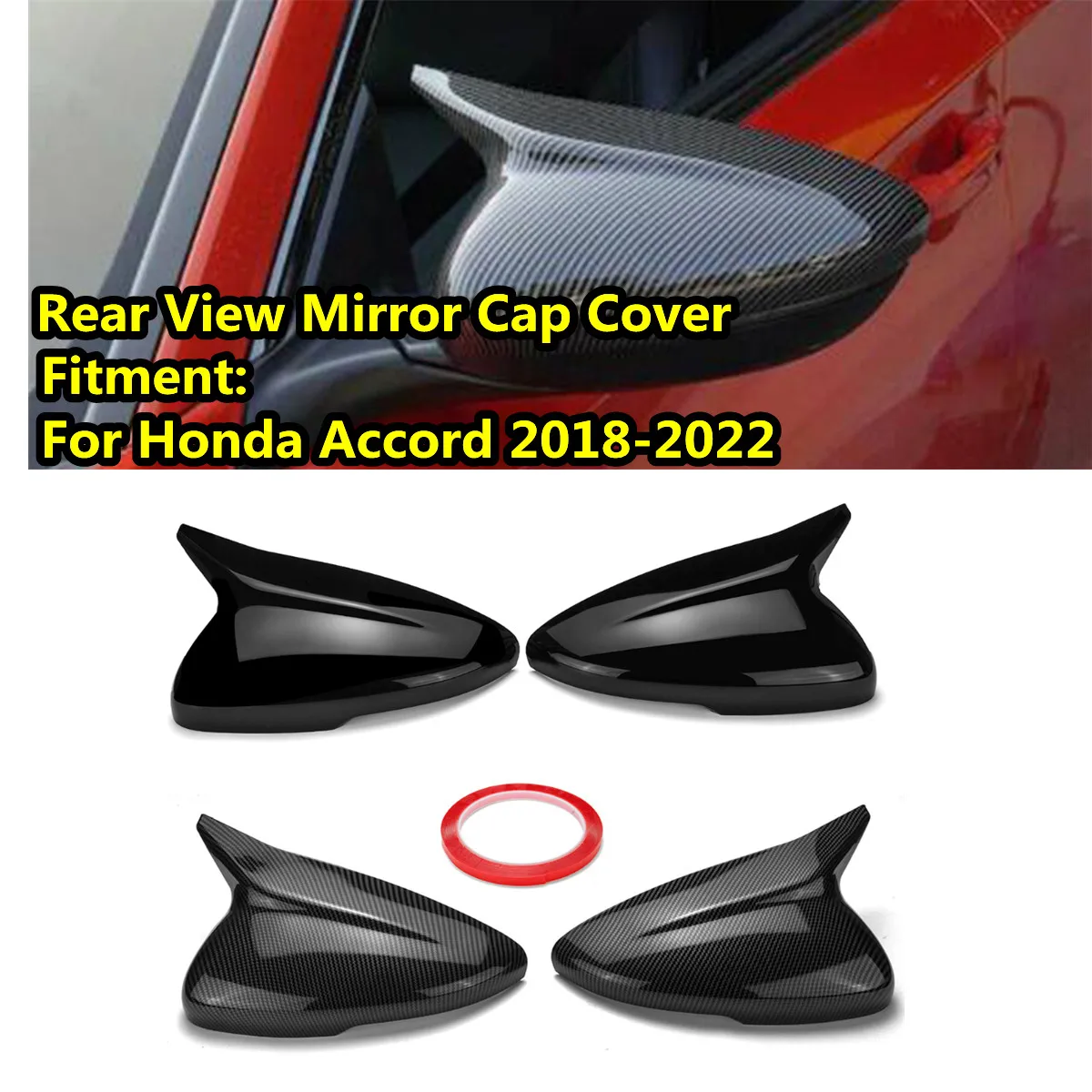 Pair Side Wing Mirror Cover Cap Horn Style For Honda Accord 2018 2019 2020 2021 2022 Glossy/Carbon Rearview Mirror Cover
Pair Side Wing Mirror Cover Cap Horn Style For Honda Accord 2018 2019 2020 2021 2022 Glossy/Carbon Rearview Mirror Cover