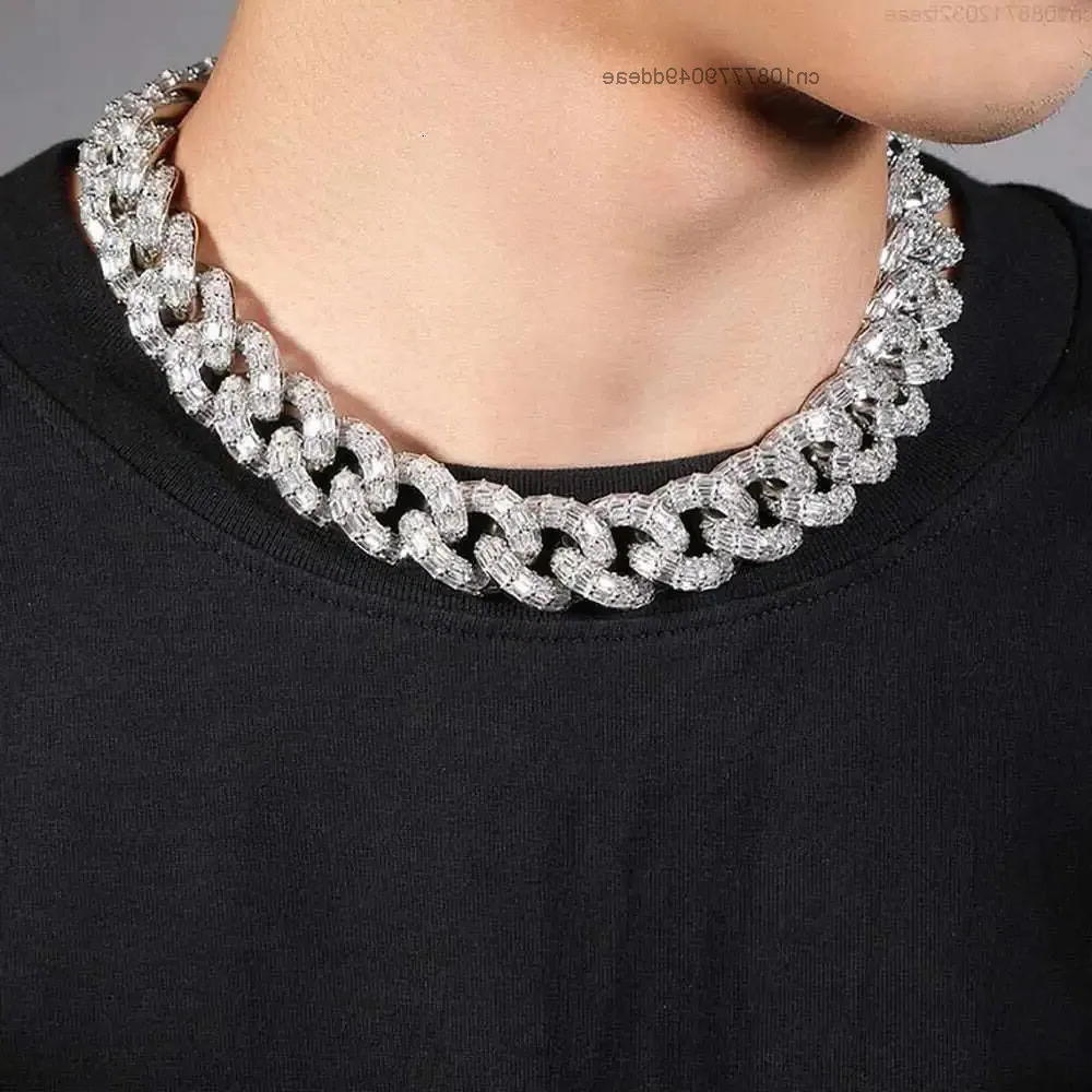 Rapper Jewelry Men Fashion 20mm Baguette Four Rows Iced Out S925 Silver Moissanite Cuban Link Chain
Rapper Jewelry Men Fashion 20mm Baguette Four Rows Iced Out S925 Silver Moissanite Cuban Link Chain