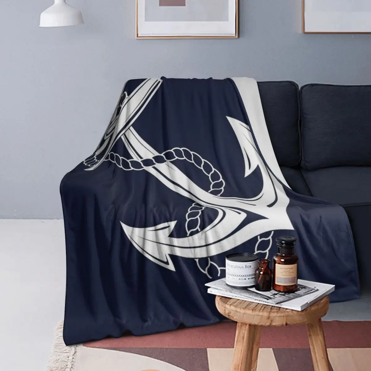 Anchor Nautical White & Navy Blanket Soft Warm Flannel Throw Blanket Plush for Bed Living room Picnic Travel Home Couch
Anchor Nautical White & Navy Blanket Soft Warm Flannel Throw Blanket Plush for Bed Living room Picnic Travel Home Couch